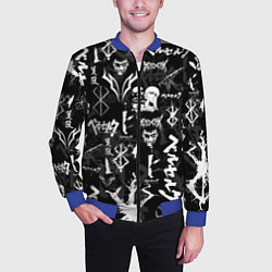 Бомбер мужской BERSERK SYMBOL LOGO БЕРСЕРК СИМВОЛИКА ПАТТЕРН, цвет: 3D-синий — фото 2