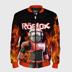 Бомбер мужской ROBLOX FIRE РОБЛОКС ОГОНЬ ПОЖАРНЫЙ, цвет: 3D-красный