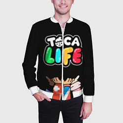 Бомбер мужской Toca Life: Friends, цвет: 3D-белый — фото 2