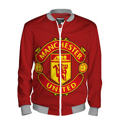 Бомбер мужской Manchester United F C, цвет: 3D-меланж