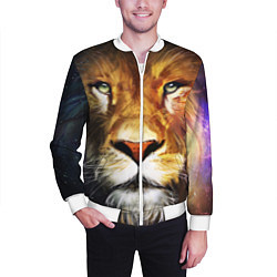 Бомбер мужской Лев царь зверей, цвет: 3D-белый — фото 2