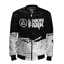 Мужской бомбер Линкин Парк Лого Рок ЧБ Linkin Park Rock