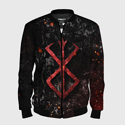 Бомбер мужской BERSERK LOGO GRUNGE RED, цвет: 3D-черный
