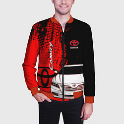 Бомбер мужской Camry Toyota glitch, цвет: 3D-красный — фото 2