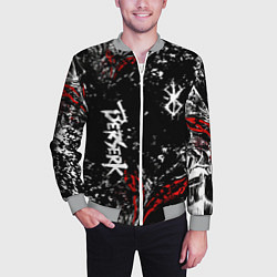 Бомбер мужской Берсерк Черная маска, цвет: 3D-меланж — фото 2