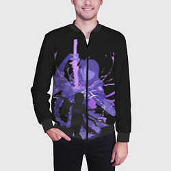 Бомбер мужской Genshin Impact Raiden, цвет: 3D-черный — фото 2