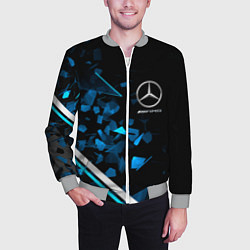 Бомбер мужской Mercedes AMG Осколки стекла, цвет: 3D-меланж — фото 2
