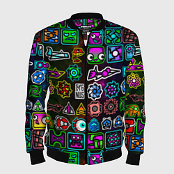 Бомбер мужской Geometry Dash: Heroes, цвет: 3D-черный