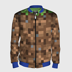 Бомбер мужской ЗЕМЛЯ DIRT MINECRAFT, цвет: 3D-синий