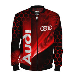 Мужской бомбер AUDI АУДИ SPORT СПОРТ RED AND BLACK