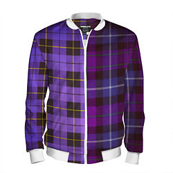 Мужской бомбер Purple Checkered