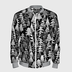 Мужской бомбер Лес абстрактных ёлок