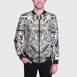 Бомбер мужской БЕЛАЯ ЭТНИЧЕСКА ЛИСА WHITE FOX, цвет: 3D-черный — фото 2
