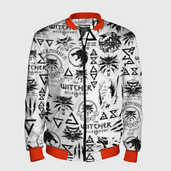 Мужской бомбер THE WITCHER LOGOBOMBING ЧЁРНО БЕЛЫЙ ВЕДЬМАК ПАТТЕР