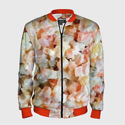 Мужской бомбер Салат Оливье Новогодняя Оливьешка