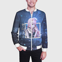 Бомбер мужской Zero Two в платье, Darling in the Franxx, цвет: 3D-белый — фото 2
