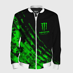 Бомбер мужской Monster Energy Текстура, цвет: 3D-белый
