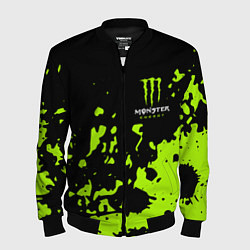 Бомбер мужской Monster Energy green, цвет: 3D-черный