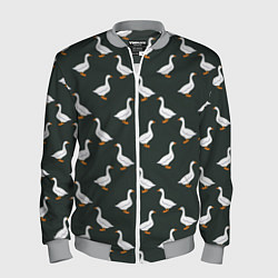Мужской бомбер Гуси паттерн