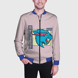 Бомбер мужской Mr Beast Japan Full Print, цвет: 3D-синий — фото 2