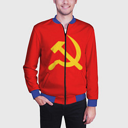 Бомбер мужской Красный Советский союз, цвет: 3D-синий — фото 2