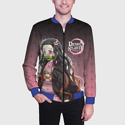 Бомбер мужской НЕЗУКО NEZUKO SLAYER, цвет: 3D-синий — фото 2