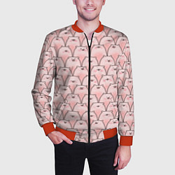 Бомбер мужской Пухлые хрюни, цвет: 3D-красный — фото 2