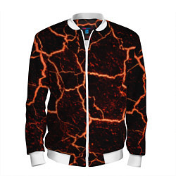 Бомбер мужской Раскаленная лаваhot lava, цвет: 3D-белый
