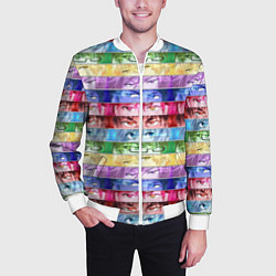 Бомбер мужской Баскетбол Куроко Манга Аниме, Глаза, цвет: 3D-белый — фото 2