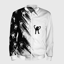 Бомбер мужской Ъуъ съука чб, цвет: 3D-белый