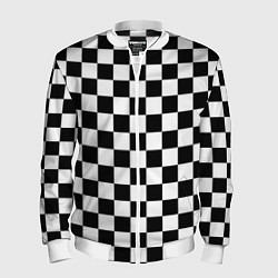 Бомбер мужской Chess Squares Cubes, цвет: 3D-белый