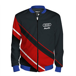 Бомбер мужской Audi sport red, цвет: 3D-синий
