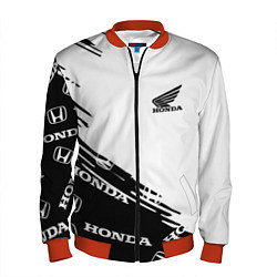 Бомбер мужской Honda sport pattern, цвет: 3D-красный