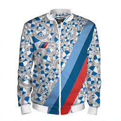 Бомбер мужской BMW LOGO 2020 PATTERN M SPORT, цвет: 3D-белый