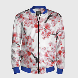Бомбер мужской Ранняя сакура, цвет: 3D-синий