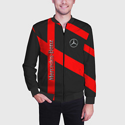 Бомбер мужской Mercedes мерседес amg, цвет: 3D-черный — фото 2