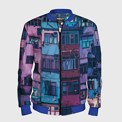 Бомбер мужской Night aesthetics Japan, цвет: 3D-синий