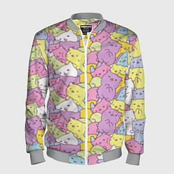 Бомбер мужской Cute pattern of seals, цвет: 3D-меланж