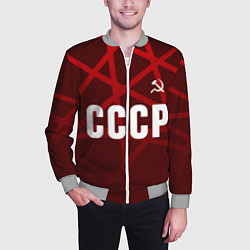 Бомбер мужской СССР КРАСНЫЕ ЛИНИИ, цвет: 3D-меланж — фото 2