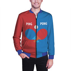 Бомбер мужской PING PONG теннис, цвет: 3D-синий — фото 2