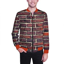 Бомбер мужской Brick Wall, цвет: 3D-красный — фото 2