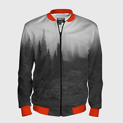 Мужской бомбер Туманный лес - туман