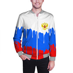 Бомбер мужской Флаг герб russia, цвет: 3D-меланж — фото 2