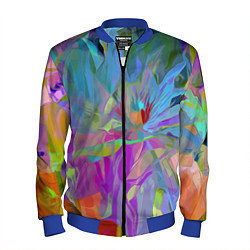 Бомбер мужской Abstract color pattern Summer 2022, цвет: 3D-синий