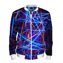 Бомбер мужской Neon pattern Fashion 2055, цвет: 3D-белый