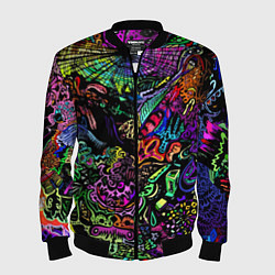 Бомбер мужской Абстрактный узор Vanguard Fashion Неон, цвет: 3D-черный