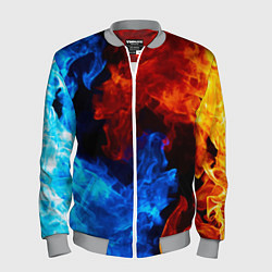 Мужской бомбер Огонь - Вода Инь - Янь