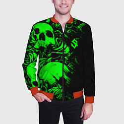 Бомбер мужской Сабатон sabaton черепа, цвет: 3D-красный — фото 2