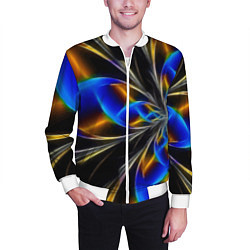 Бомбер мужской Neon vanguard pattern Fashion 2023, цвет: 3D-белый — фото 2