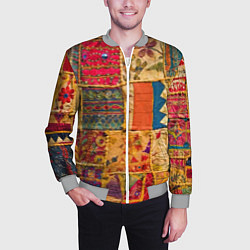 Бомбер мужской Пэчворк Лоскутное одеяло Patchwork Quilt, цвет: 3D-меланж — фото 2